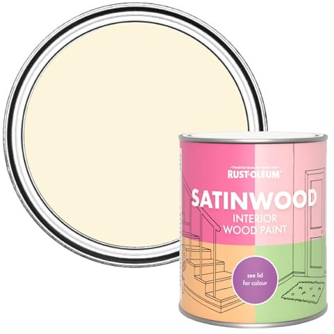 Rust-Oleum Beige Satinwood Interior Wood Paint - Clotted Cream 750ml