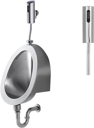 VBVARV Wandmontiertes Urinal Aus Edelstahl 304 Spülurinal Für Männer Für Badezimmer, Hotels, Einkaufszentren,with Induction