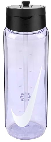 Nike TR Renew Recharge Straw Water Bottle - 24 OZ / 710 ML - Light Thistle/Black/White