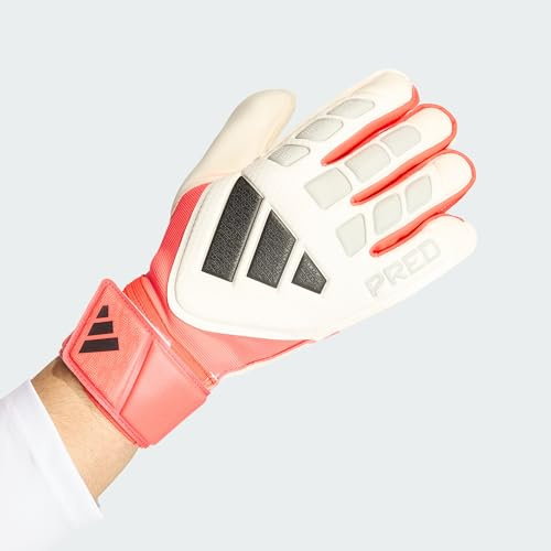 adidas Unisex Predator Goalkeeper Glove Match, White/Lucid red/Black, 10