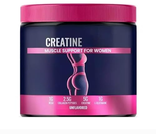 Creatina para mujeres: monohidrato de creatina, apoya el desarrollo muscular, la recuperación post-entrenamiento, la elasticidad de la piel, el cabello y las uñas saludables