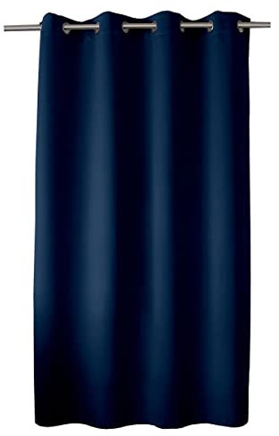 Enjoy Home ED Cortina Oscura con Ojales Plateados, 140 x 180 cm, 100% poliéster, Tejido con certificación Oeko-Tex, colección Regaliz