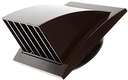 Vent Systems Brown 150 mm / 6 inch Exhaust Vent Cover - Louvered Dryer Cover - Vent Hood Cap - One-Directional Plastic Air Supply Grille - Non Return valve - Outlet Cowl Air Vent Grille