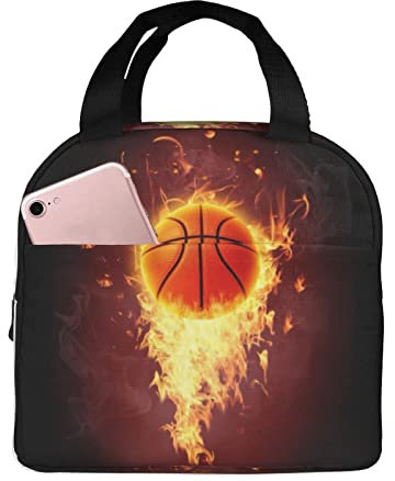 XVBCDFG Bolsa de almuerzo de baloncesto Oficina al aire libre Papel de aluminio portátil Aislamiento grueso y bolsa Bento de mantenimiento fresco