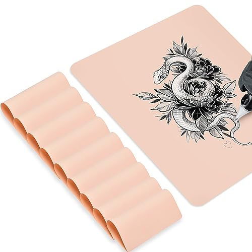 10 Piezas Piel Sintetica Tatuaje, Piel de Tatuaje de Doble Cara Para tatuaje, La Piel Sintética Profesional es Adecuada para Práctica Artistas del Tatuaje