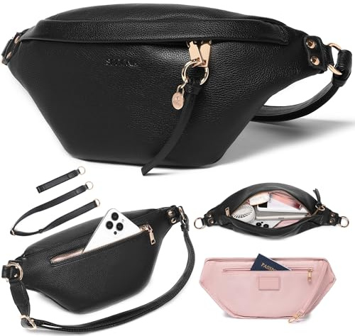 Sedena Anti Pickpocket väska - RFID Crossbody väska för resor, justerbar rem flera fack stöldsäker crossbody väskor för kvinnor vegan resestorlek nödvändigheter crossbody väskor för kvinnor stor