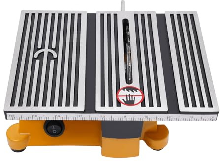 Bordssåg, miniträbearbetning, elektrisk bordssåg, modellbygge, träsåg, bänksåg, skärmaskiner med sågblad för sågning, plast, trä, glas, sten, 4 500 rpm