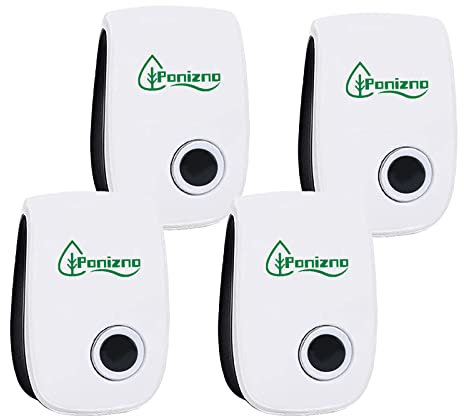 Repelente Ultrasónico de Plagas, 4Pack Repelente Mosquitos Insectos para Interiores Anti Cucarachas, Moscas,Mosquitos,Ratones,Arañas 100% Inofensivo para Mascotas y Humanos (White)