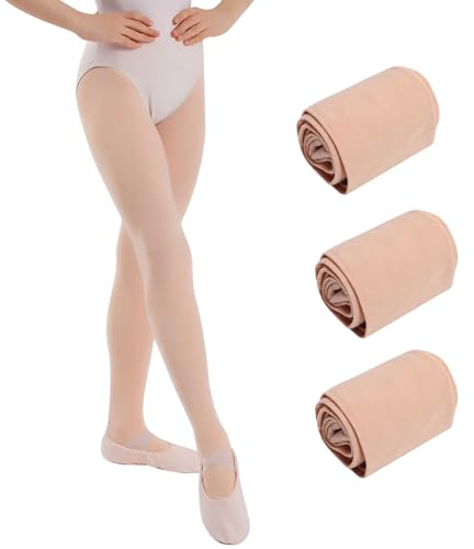 Lancry 3 Pares De Medias De Ballet Con Pies 80D Para Niñas
