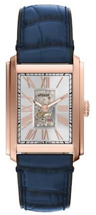 Fossil Carraway ME3274 - Reloj de Acero Inoxidable para Hombre, 30 mm, Color Oro Rosa