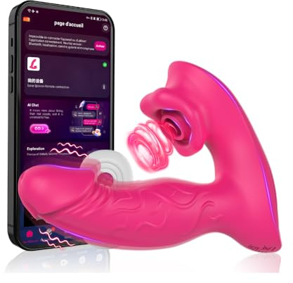 Vibratoreper Donna Professionale Wireless Sex toys Succhia clitoride per Donna Vibratore clitoride Sexytoysys Donna Coppia Vibrator con Telecomando App 9 Modalità Vibratoriper Donna sex toy