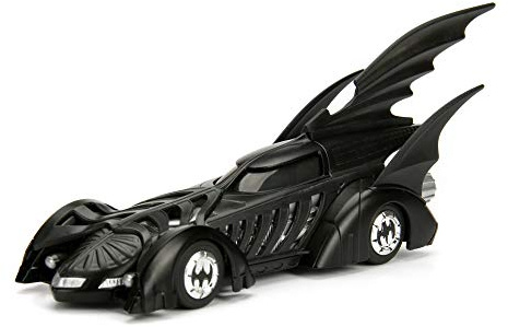 Jada Toys Batman 1995 Batmobil, Auto, Spielzeugauto aus Die-cast, öffnende Türen, Kofferraum & Motorhaube, Maßstab 1:32, schwarz