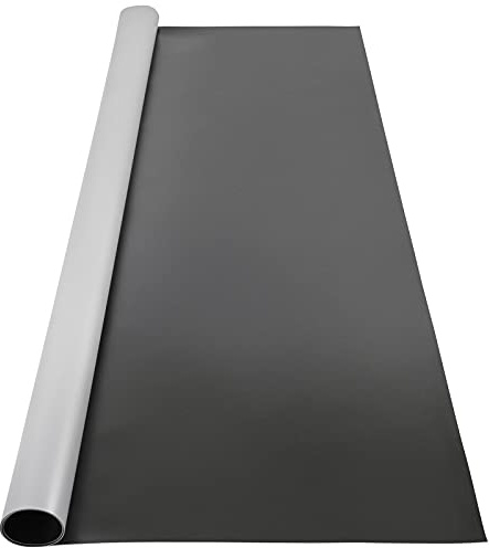 VEVOR Dance Floor 6.6x3.9ft, Portable Dance Mat 0.06in Thick PVC Vinyl Dance Floor Roll Black/Grey Reversible Marley Dance Practice Floor, Non-Slip Dance Flooring for Ballet Jazz Pop Lyrical Style