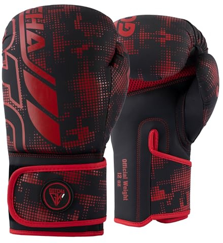 Gotchakart Boxing Gloves – Pro Training & Sparring - Synthetic Leather - Muay Thai, MMA, Kickboxing - Men & Women - Punching Bag, Focus Mitts, Workout - Multi-Layer Padding, Ventilated Palm - 8oz–16oz