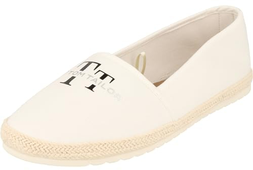 Tom Tailor Damen 7490090003 Flacher Slipper, White, 38 EU
