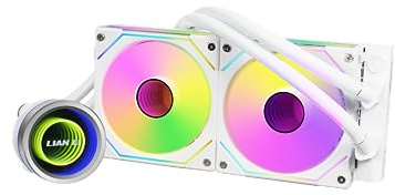 Lian Li GA2T24INW Galahad II Trinity 240 AIO CPU Liquid Cooler 240mm - ARGB Daisy-chainable Radiator UNI Fan SL-INF - Intel® LGA 1700, 1200, 115X, AMD® AM5/AM4 Sockets - with SL Infinity Fans White