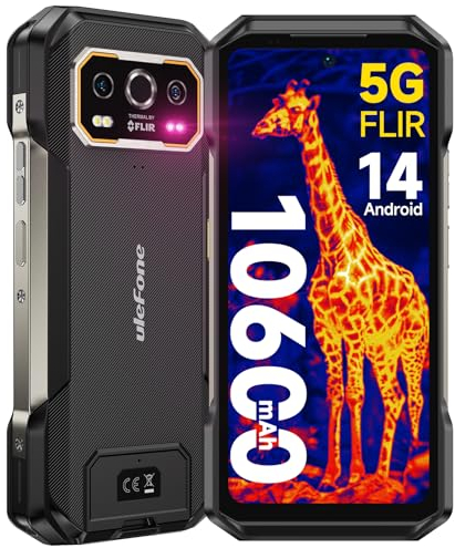 Ulefone Armor 27T Pro 5G Téléphone Incassable, Android 14, 24Go+256Go/2To, Caméra D'Imagerie Thermique, 10600mAh/33W, 64MP Vision Nocturne+50MP, 6.78 FHD+, Smartphone Incassable Dual Sim/NFC/OTG/GPS