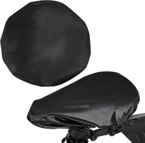 Mikinona Funda de Sillín de Bicicleta 2 Piezas Nylon Negro Antideslizante