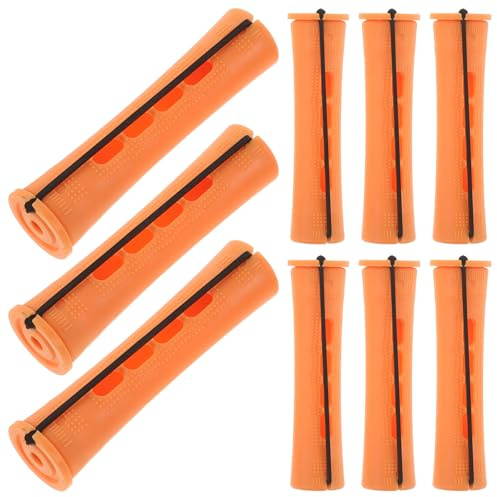 Beavorty Varillas para Permanente de Cabello 30piezas de Plástico Pp Naranja, Rulos Pelo Operación Simple, Ideales para Uso en Salón Casa