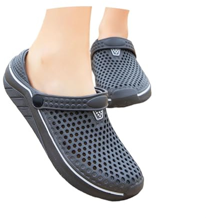 Générique Sabot Homme Respirant Chaussure Perforés Confortable Antidérapants Léger Mules Unisexe Extérieur Intérieur Souple Piscine Plage Vacances Jardin Travail Clogs en Eva Décontracté