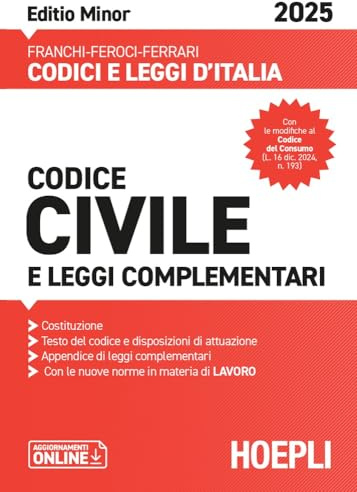Codice civile e leggi complementari. Editio minor 2025