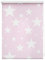 Lichtblick Klemmfix Verdunklungs-Rollo mit Motiv, ohne Bohren, Blickdicht, Seitenzugrollo, Made in Germany, Sterne Rosa,90 x 150 cm (B x L)