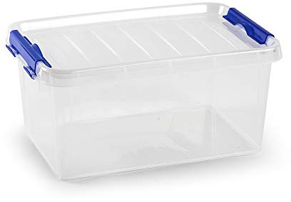 PLASTIC FORTE, Caja de almacenamiento, TRANSPARENTE, 8 litros, sin ruedas