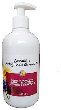ARNICA E ARTIGLIO DEL DIAVOLO 100 Estratto Fitoderivato, Gel Extra Forte, Made in Italy, Massaggio a Muscoli e Articolazioni Origine Naturale - ANTIDOLORIFICO E ANALGESICO - FLACONE CON DOSATORE 500ML