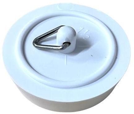 Replacement Basin/Sink Plug (Small 1 1/2 (38mm), White)
