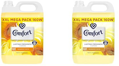 Comfort Sunshiny Days Fabric Conditioner with Stay Fresh technology for 100 days of freshness + fragrance* 4.8 L (160 washes) (Pack of 2)