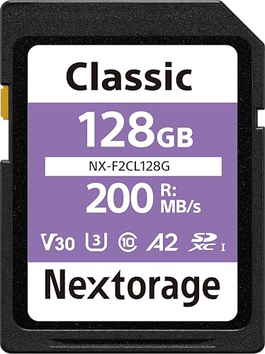Nextorage 128GB SDXC UHS-I V30 class 10 class 3 SD UHS Japanese brand camera accessory for Nikon/Canon/alpha/Fujifilm F2CL series NX-F2CL128G