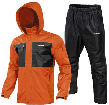 Rodeel Waterproof Fishing Rain Suit for Men (Rain gear Jacket & Trouser Suit)