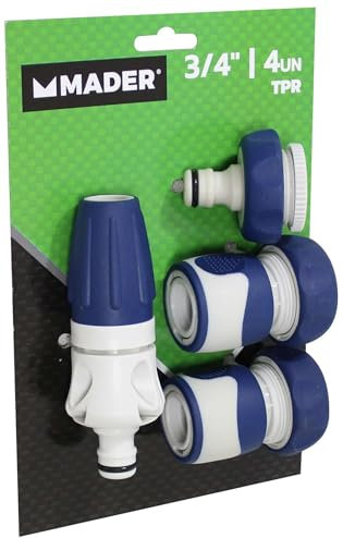 Lanza riego - lanzas de plástico de 3/4, incluye 4 accesorios, ideal para jardines y riego eficiente. *