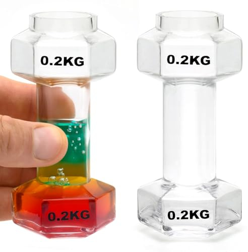 CKB LTD Bicchierini da Shot a Forma di Manubrio – Confezione da 2 Bicchierini Novelty a Tema Palestra per Vodka, Superalcolici e Tequila – Regalo Fitness Divertente per Uomini, Amanti della Palestra e