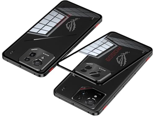 Wigento Für Asus ROG Phone 9/9 Pro Snap Metall Rahmen Mattierte Handy Hülle Schwarz