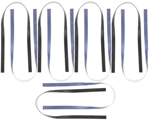 Didiseaon Lot de 10 Bandes Adhésives de Protection de Bord 08 CM pour Raquettes de Tennis de Table Ruban en Tissu PU Noir et Bleu Accessoire Solide Résistant à L’Usure pour Usage Maison