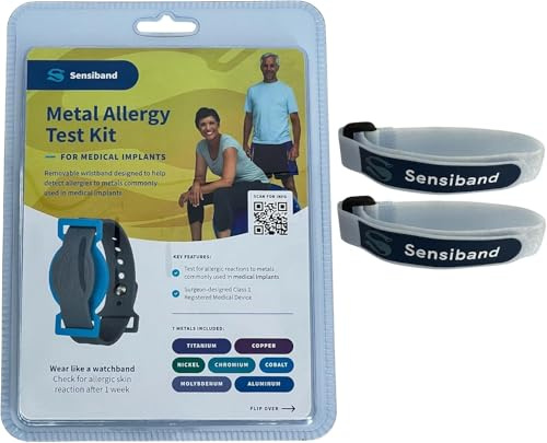 Metal Allergy Test Band for Medical Metal Implants - Includes Two Hook and Loop Bands