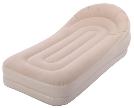 Asixxsix Sofá Inflable, 78.7x35.4x23.6 Pulgadas Tumbona Autoinflable para Exteriores con Bomba Recargable Incorporada Sofá Cama Plegable Portátil con Superficies Flocadas para Acampar