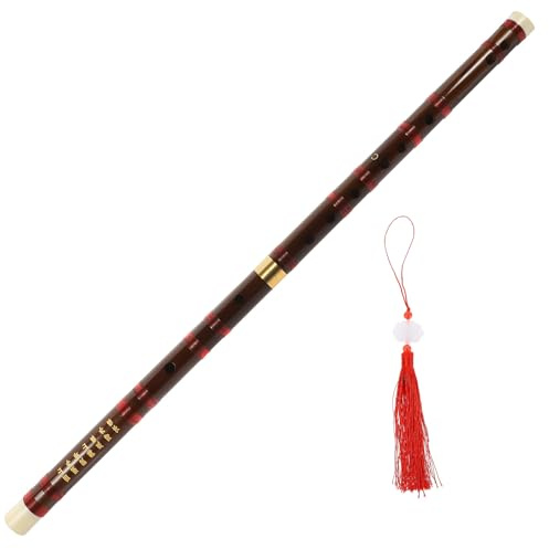 Vaguelly Flauta de Bambú Tradicional C Afinación, Portátil, Superficie Lisa sin Rebabas, Instrumento Musical Profesional para Principiantes y Estudiantes, Adecuado para Educación Musical