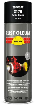 2176 Satin Black Hard Hat Quick Dry Spray Paint Aerosol 500ml