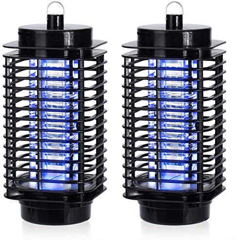 MONZANA® 2X Insektenvernichter elektrisch UV LED Indoor Mückenfalle Fliegenfalle Insektenlampe Moskitofalle Insektenabwehr Insektenfalle Mückenlampe