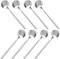 SourceTon - Set di 8 cucchiaini da caffè in acciaio inox, mini cucchiaini da tè britannico, dessert, torta, gelato, cappuccino, 13 cm