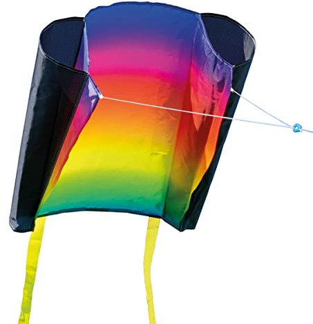 CIM Cerf-Volant monofil - Beach Kite Prism - pour Enfants à partir de 6 Ans - Dimensions : 70x47cm - INCL. Ligne de 80m - queues Colorées