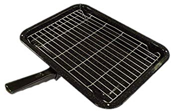 UTIZ Durable Universal Grill Pan Rack With Detachable Handle 380 x 280mm For Oven Cooker