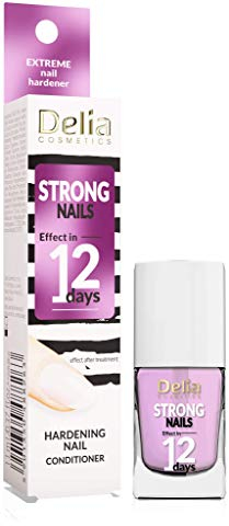Delia Cosmetics – Balsamo per unghie – Indurente Estremo – Rinforzo e cura intensiva – Unghie lisce e brillanti – Risultato express in 12 giorni – 11 ml