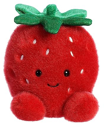 Aurora® Adorable Palm Pals™ Juicy Strawberry™ Stuffed Animal - Fun Collectible Plush for Kids and Adult Collectors - Perfect for Decorating Rooms and Birthday Gifts - Red 4.5 Inches