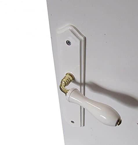 2 poignées de porte Bois sans trou, bois entraxe 195 mm