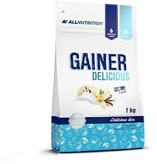 ALLNUTRITION Gainer Delicious Protein Pulver | Geschmack: Vanilla | 1000g je Packung | Eiweiss Whey Buttermilch Fitness Bodybuilding | Nahrungsergänzungsmittel