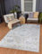 Livabliss Perth Teppich waschbar in der Waschmaschine - Vintage Oriental Boho Style Teppich, 200x275 cm, Blau und Creme
