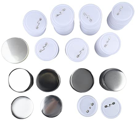 Wisecoco 100 Piezas 58mm Juegos de Suministros de Botones en Blanco, Pines de Botones en Blanco de Insignia Redonda, Hacer Chapas Personalizadas, para Actividades de Bricolaje para Niños y Creativa